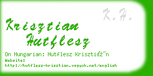 krisztian hutflesz business card